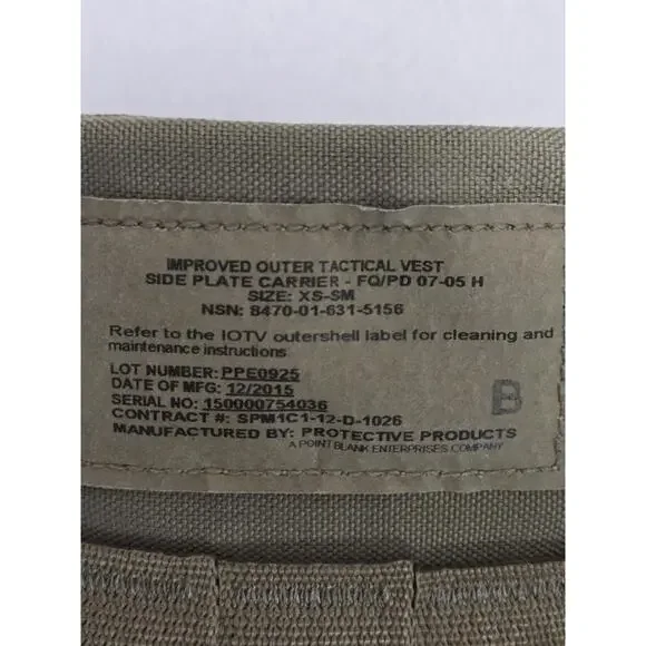 Lot of 2-Multicam molle tactical Side Plate Carrier damage 8470-01-631-5156 - Picture 3 of 3